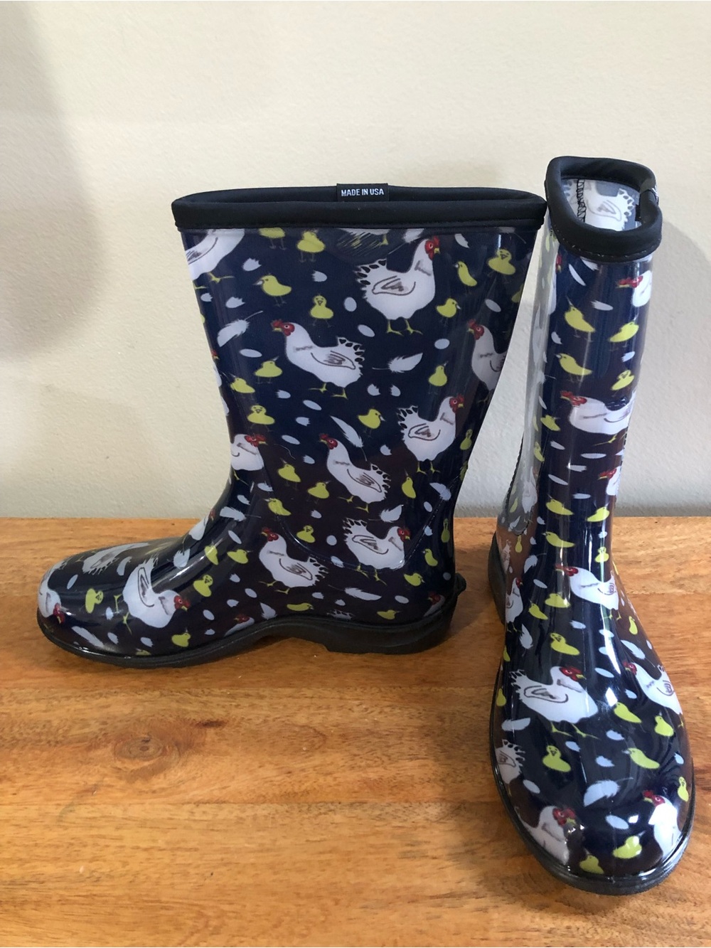 Sloggers Navy Duck Pattern Kids Rain Boots
